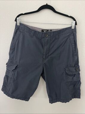 Union. Men's Dark Blue Cargo Shorts with Multi Utility Pockets Size 33 Regular